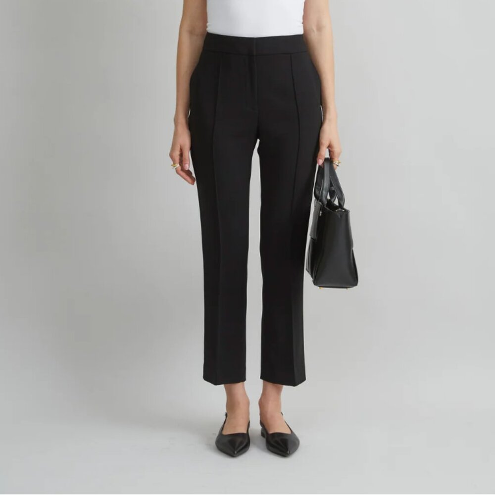Elie Tahari Stretch Crop Flare Wool Dress Pant